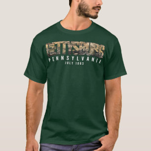 T-shirt Carte historique de Gettysburg