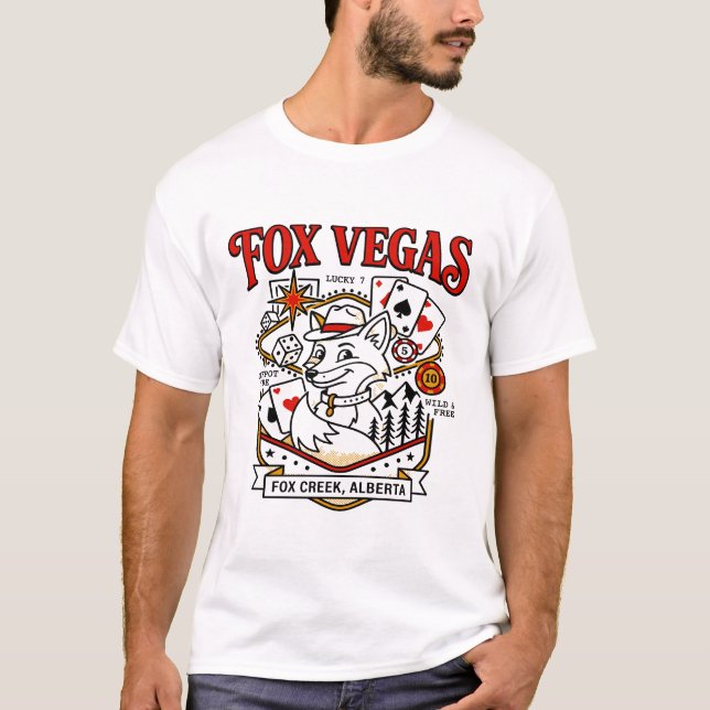 T-shirt Carte illustrée de Fox Creek Alberta Canada (Devant)