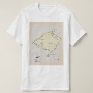 T-shirt Carte illustrée de Majorque