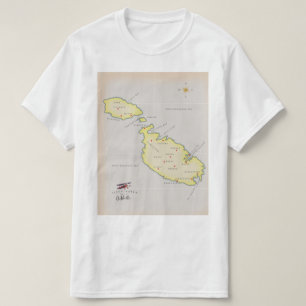 T-shirt Carte illustrée de Malte