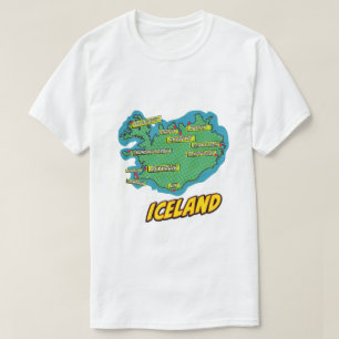 T-shirt Carte illustrée de New York dans le style Pop Art