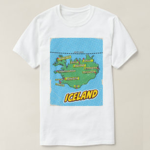 T-shirt Carte illustrée de New York dans le style Pop Art