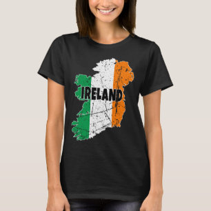 T-shirt Carte irlandaise Drapeau Souvenir Trouvé Irlande H