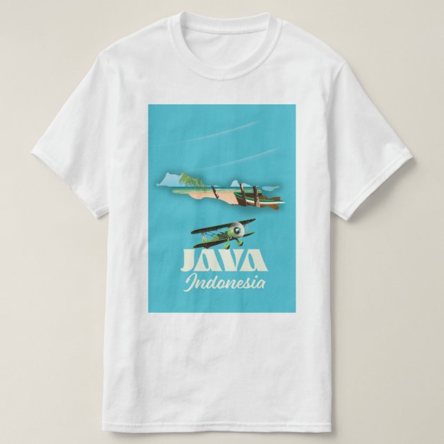 T-shirt Carte Java indonesia (Design devant)
