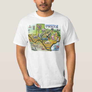 T-shirt Carte Kerrville TEXAS Tee