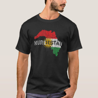 T-shirt Carte kurde et souvenir du drapeau - Kurdist en dé