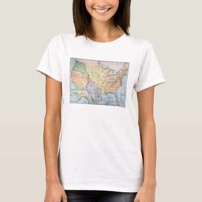 T-shirt Carte : Les USA Expansion, 1905 (Devant)