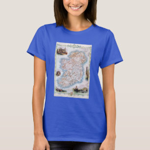 T-shirt Carte : L'Irlande, 1851