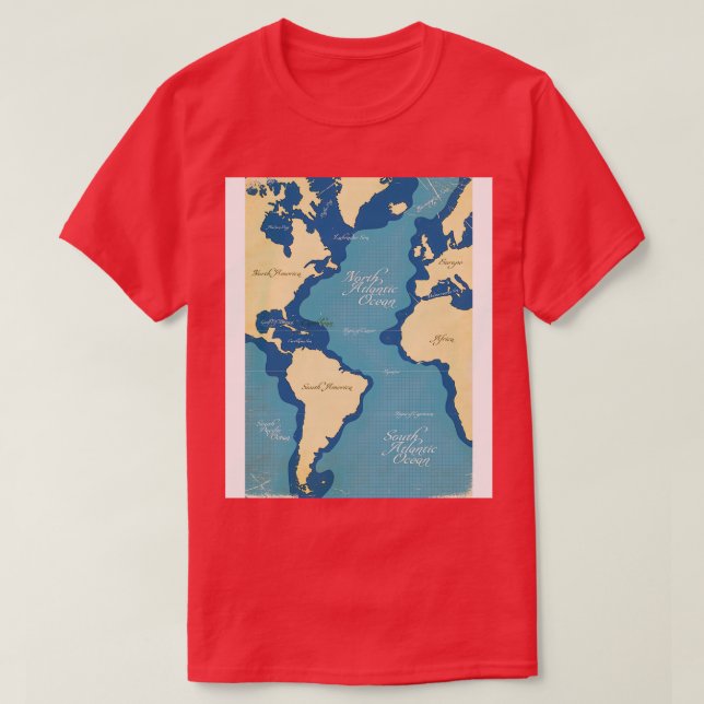 T-shirt Carte marine vintage (Design devant)