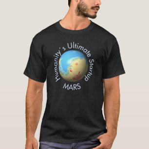 T-shirt Carte Mars Mola après terraformage