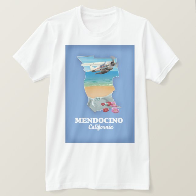 T-shirt Carte Mendocino California (Design devant)
