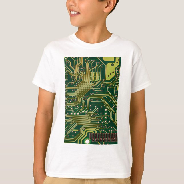 T-shirt Carte mère ringarde drôle d'ordinateur (Devant)