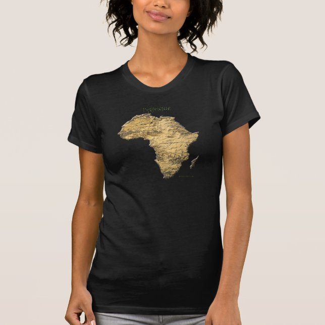 T-shirt Carte métal or de la série AFRICA (Devant)