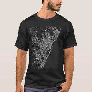 T-shirt Carte minimale de ville de Recife (GROS