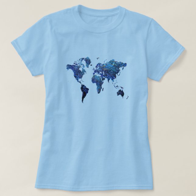 T-shirt Carte mondiale (Design devant)
