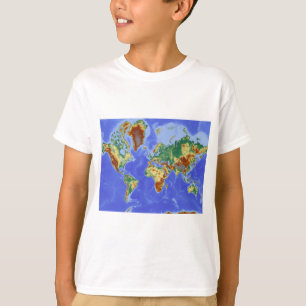 T-shirt Carte mondiale géographique internationale