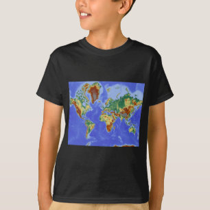 T-shirt Carte mondiale géographique internationale