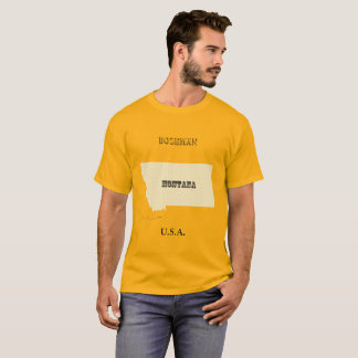 T-shirt - Carte Montana avec la ville