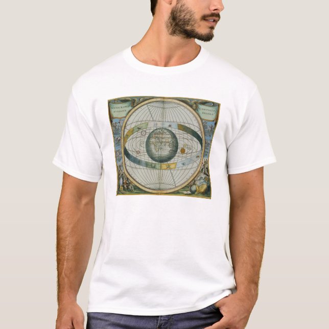 T-shirt Carte montrant le système de Tycho Brahe d'Orbi (Devant)