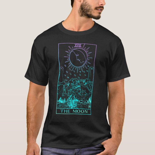T-shirt Carte Moon Tarot Rider Waite Witchy (Devant)