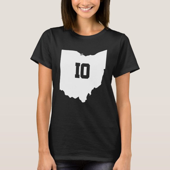 T-shirt Carte Ohio Correspondant Couple America Mariage To (Devant)