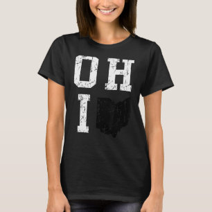 T-shirt Carte Ohio OH Accueil Forme Etat Vintage Grunge