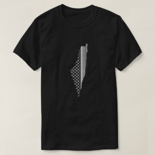 T-shirt carte palestinienne avec motif traditionnel