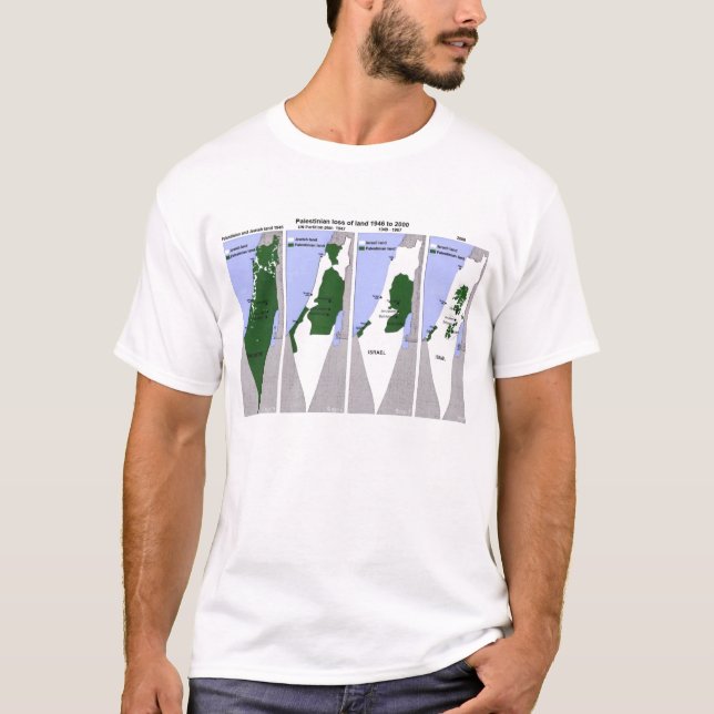 T-shirt Carte palestinienne de terre (Devant)