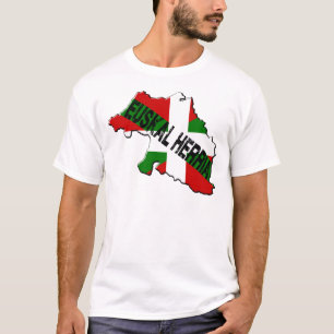 T-shirt Carte pays basque plus drapeau euskal herria