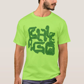 T-shirt Carte PCB électronique T de Chicago - vert clair