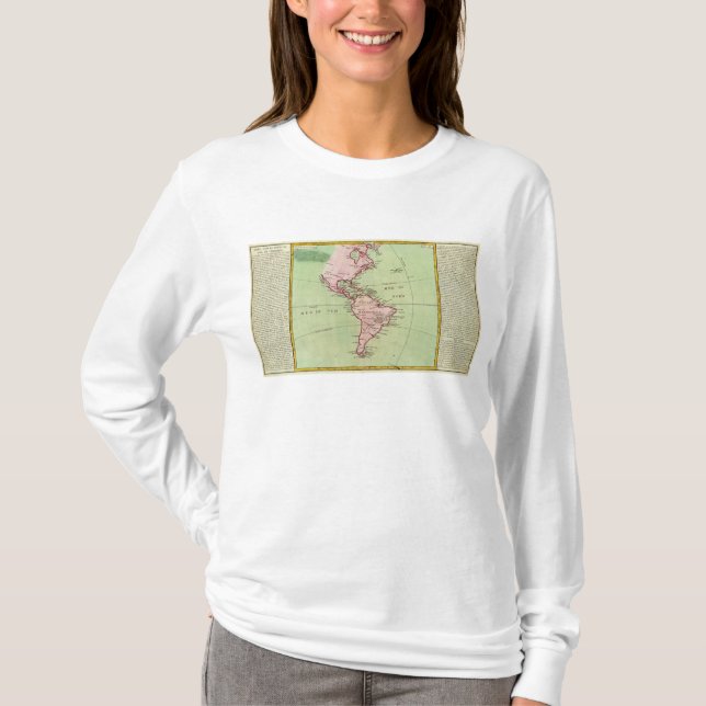 T-shirt Carte physique des Amériques (Devant)