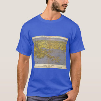 T-shirt Carte Picturale Vintage du Golfe 1861