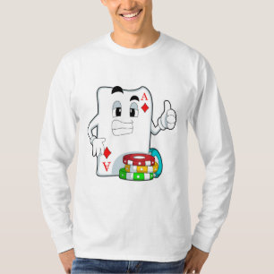 T-shirt Carte Poker avec jetons Poker