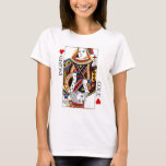 T-shirt Carte Poker Queen & King of Hearts Mariage Cadeau<br><div class="desc">Carte de poker Queen and King of Hearts illustrée sur des T-shirts personnalisés. La BELLE chemise et UNIQUE fera un cadeau très spécial pour mariage, fiançailles, couple douche ou anniversaire ! Customisez l'exemple de texte avec votre propre libellé, et n'hésitez pas à modifier les tailles, les couleurs et les caractères...</div>