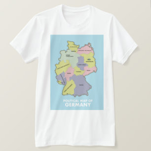 T-shirt Carte politique de l'Allemagne