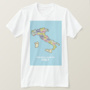 T-shirt Carte politique de l'Italie