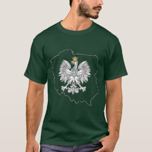 T-shirt Carte Pologne avec aigle
