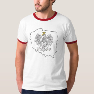 T-shirt Carte Pologne avec aigle