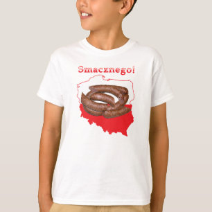 T-shirt Carte polonaise de Kielbasa Smacznego
