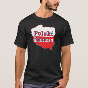 T-shirt Carte Polski américaine