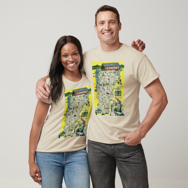 T-shirt Carte postale Vermont State Penny (Unisexe)