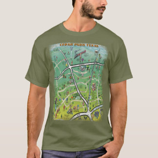 T-shirt Carte Poster de Cedar Park