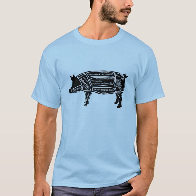 T-shirt Carte principale de porc (Devant)