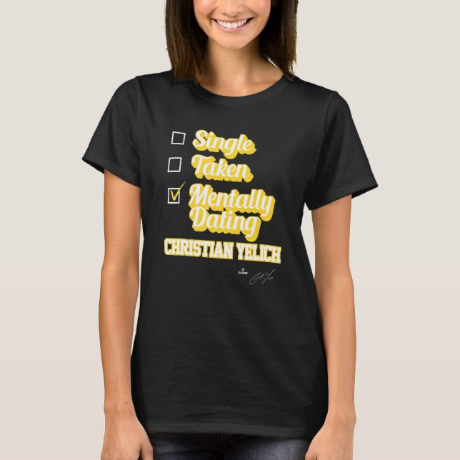 T-shirt Carte prise Mentale Dating Christian Yelich (Devant)