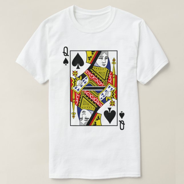 T-shirt Carte Queen of Spades Costume Halloween Poker Cost (Design devant)