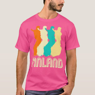 T-shirt Carte Retro Finlande