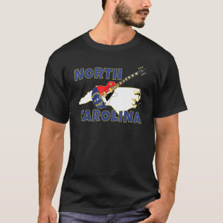 T-shirt Carte Routière de Caroline du Nord L'État Tarheel