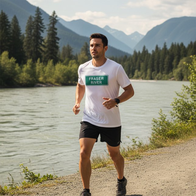 T-shirt Carte routière du fleuve Fraser Colombie-Britanniq (Créateur téléchargé)