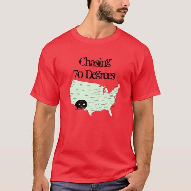 T-shirt Carte RVing des Etats-Unis de camping chassant 70 (Devant)