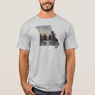 T-shirt Carte Saint-Louis Missouri